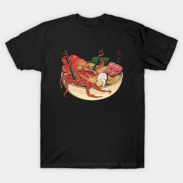 Tako Ramen T-Shirt by Vincent Trinidad Art